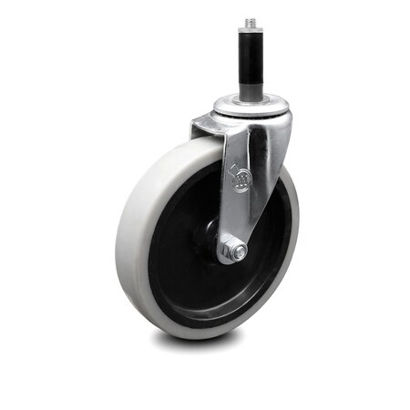 Service Caster 5 Inch Thermoplastic Rubber Wheel 1 Inch Expanding Stem Caster SCC SCC-EX05S510-TPRS-1